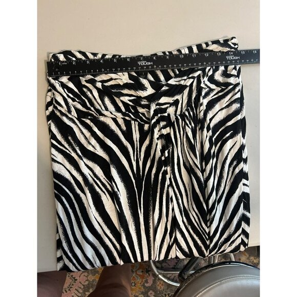 Black Label By Chico's Sz 1 (US M US 8) Zebra Animal Print Maxi Skirt Fully Line - Picture 7 of 7